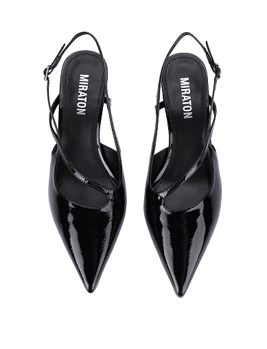 Жіночі туфлі лакові чорні(203-25132-22-1) - фото 2 - Miraton