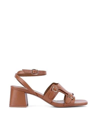 Жіночі босоніжки шкіряні бежеві(203-25134-005-1) - фото 1 - Miraton