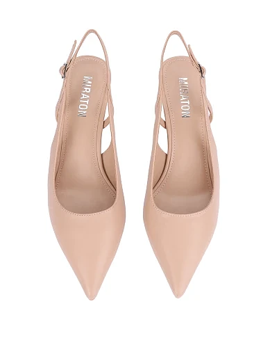 Жіночі туфлі шкіряні бежеві(203-3102-606-3) - фото 2 - Miraton