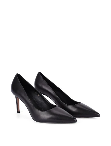 Женские туфли кожаные черные - фото 3 - Miraton