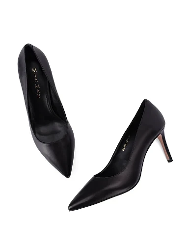 Женские туфли кожаные черные - фото 5 - Miraton