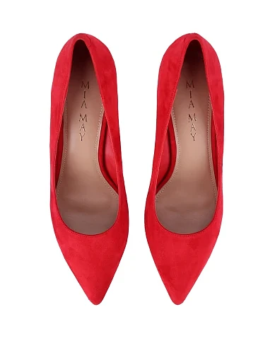 Жіночі туфлі велюрові червоні(203-3104-225-3) - фото 2 - Miraton