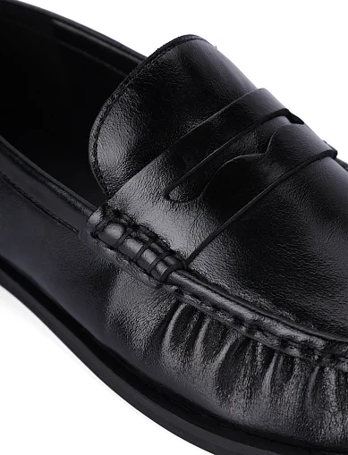 Жіночі туфлі з масляної шкіри чорні(212-25101-3-1) - фото 5 - Miraton