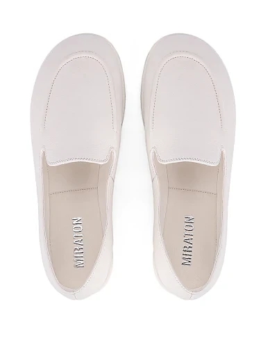 Жіночі сліпери шкіряні білі(212-25102-1-4) - фото 2 - Miraton