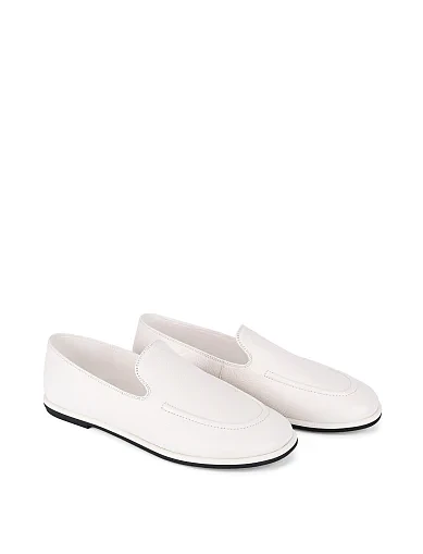 Жіночі сліпери шкіряні білі(212-25102-1-4) - фото 3 - Miraton