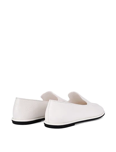 Жіночі сліпери шкіряні білі(212-25102-1-4) - фото 4 - Miraton