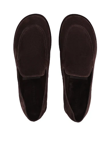 Женские слиперы велюровые коричневые - фото 2 - Miraton