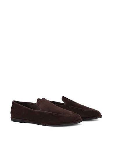 Женские слиперы велюровые коричневые - фото 3 - Miraton