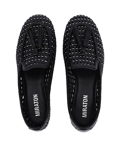 Жіночі сліпери шкіряні чорні(GT20695-011-TS1061) - фото 2 - Miraton