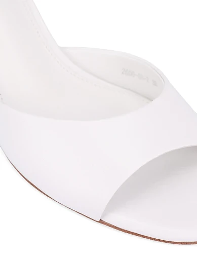 Жіночі сабо шкіряні білі(2606-68-2) - фото 5 - Miraton