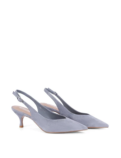 Женские туфли велюровые голубые - фото 3 - Miraton