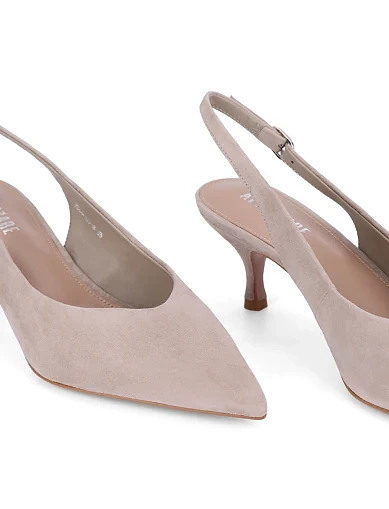 Женские туфли велюровые бежевые - фото 5 - Miraton