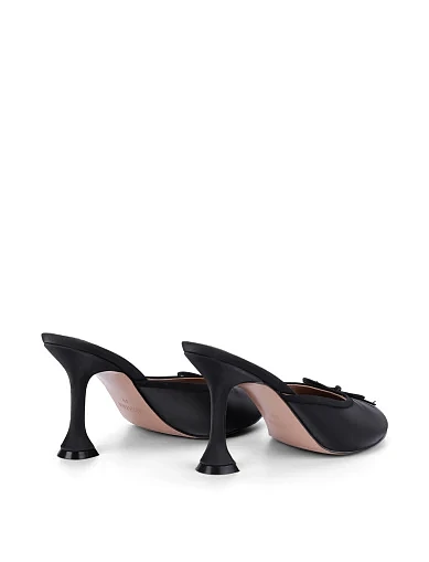 Жіночі сабо сатинові чорні(2659-70-1) - фото 4 - Miraton