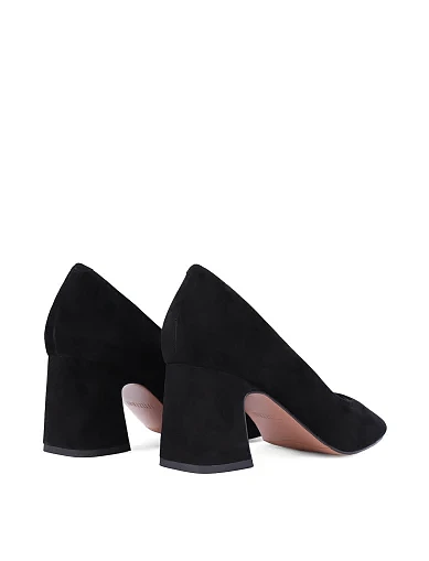 Женские туфли велюровые черные - фото 4 - Miraton