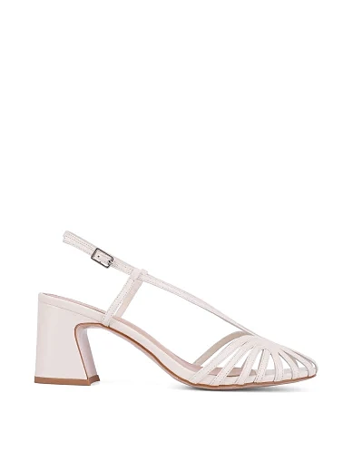 Жіночі босоніжки шкіряні золотого кольору(2673-89-1) - фото 1 - Miraton