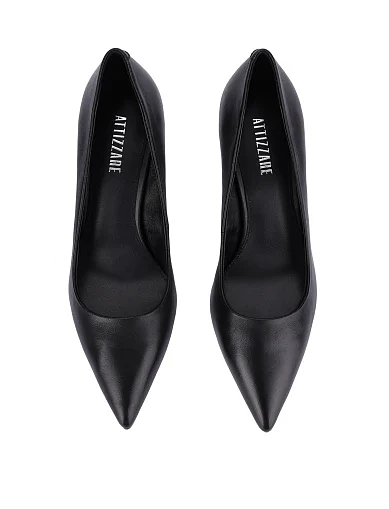 Жіночі туфлі шкіряні чорні(611A-01-S10) - фото 2 - Miraton