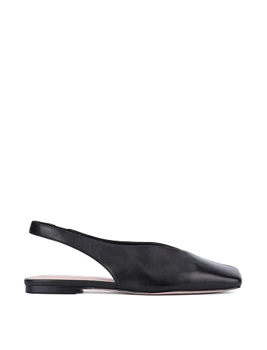 Жіночі балетки шкіряні чорні(615A-07-S10) - фото 1 - Miraton