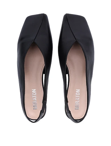 Жіночі балетки шкіряні чорні(615A-07-S10) - фото 2 - Miraton