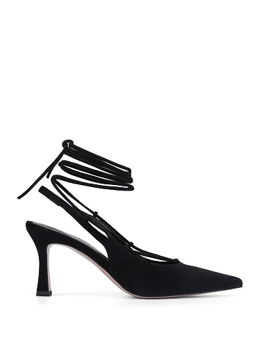Женские туфли велюровые черные - фото 1 - Miraton
