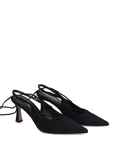 Женские туфли велюровые черные - фото 3 - Miraton