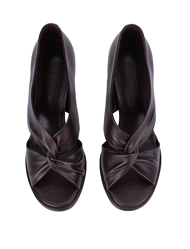 Жіночі туфлі шкіряні коричневі(G5072-21) - фото 2 - Miraton