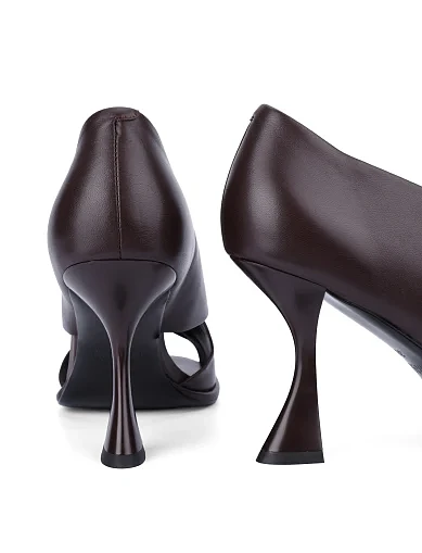 Жіночі туфлі шкіряні коричневі(G5072-21) - фото 5 - Miraton