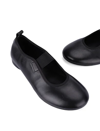 Жіночі балетки шкіряні чорні(J25178-1) - фото 5 - Miraton