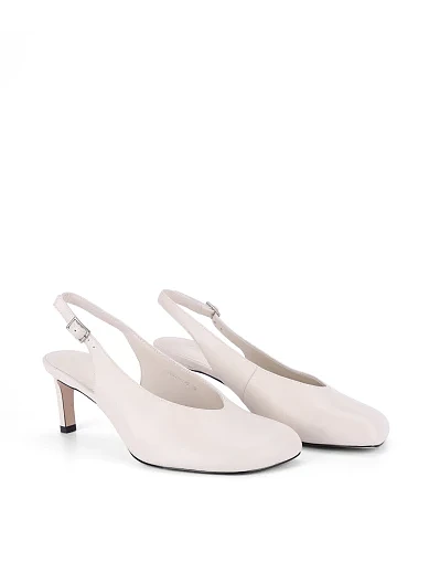 Женские туфли кожаные рисового цвета - фото 3 - Miraton