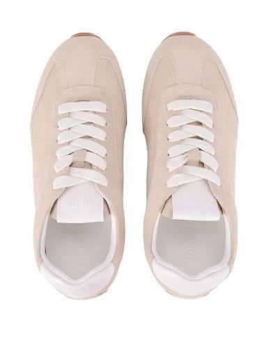 Женские кроссовки велюровые бежевые - фото 6 - Miraton