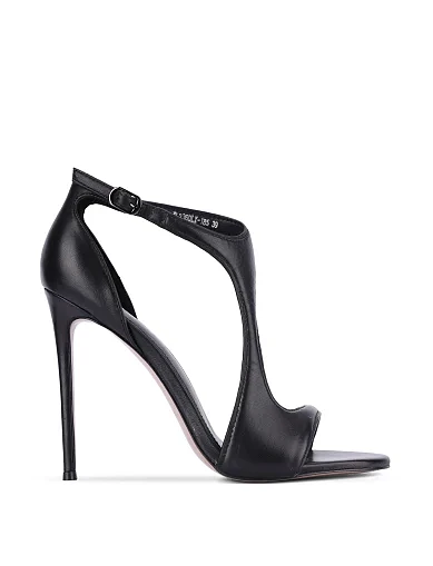 Жіночі босоніжки шкіряні чорні(YL2360LX-185) - фото 1 - Miraton