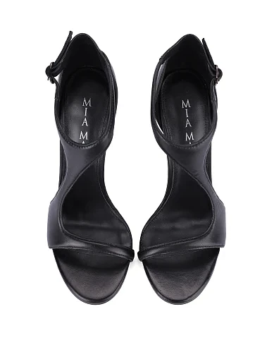 Жіночі босоніжки шкіряні чорні(YL2360LX-185) - фото 2 - Miraton