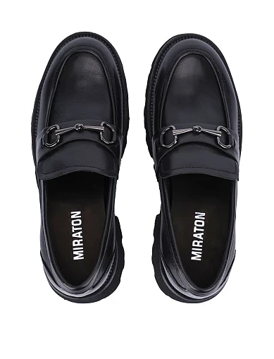 Жіночі туфлі шкіряні чорні(AT671A-2-777) - фото 2 - Miraton