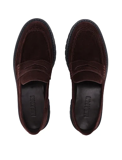 Жіночі туфлі велюрові коричневі(519A-30-1) - фото 2 - Miraton