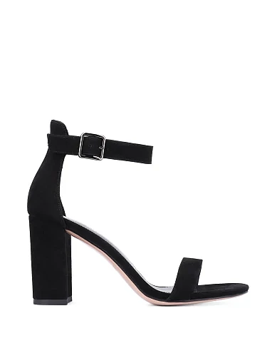 Женские босоножки велюровые черные - фото 1 - Miraton
