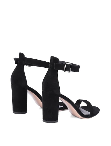 Женские босоножки велюровые черные - фото 4 - Miraton