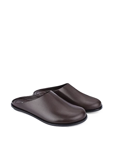 Жіночі сліпери шкіряні коричневі(999-6-1) - фото 3 - Miraton