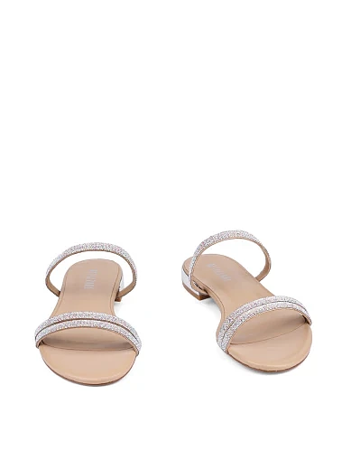 Жіночі шльопанці шкіряні бежеві(L2397-1-2) - фото 3 - Miraton