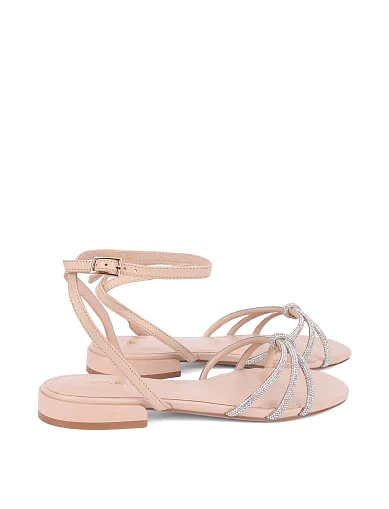 Жіночі сандалії шкіряні бежеві(L633-28-2) - фото 4 - Miraton