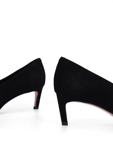 Жіночі туфлі велюрові чорні(Q530B-6-4) - фото 5 - Miraton