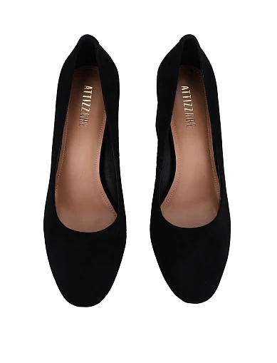 Жіночі туфлі велюрові чорні(Q667-6-2) - фото 2 - Miraton