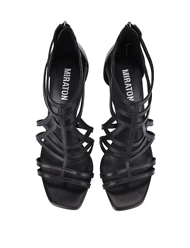 Жіночі черевики шкіряні чорні(20136-161) - фото 2 - Miraton