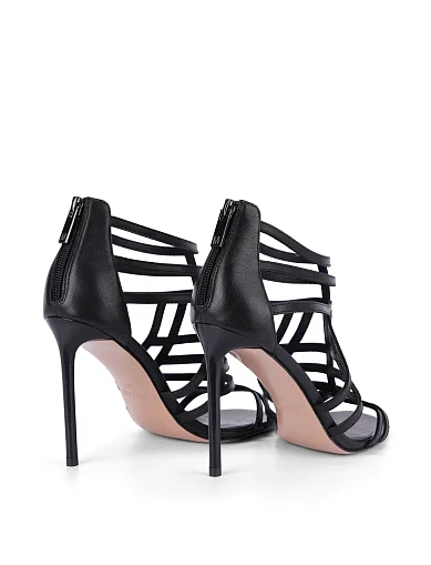 Жіночі черевики шкіряні чорні(20136-161) - фото 4 - Miraton