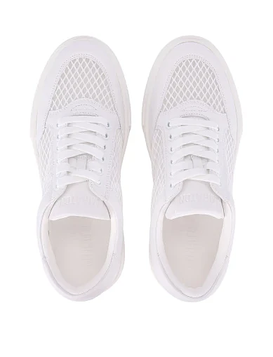 Жіночі кеди шкіряні білі(S2636B-8-1) - фото 2 - Miraton