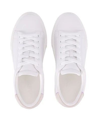 Жіночі кеди шкіряні білі(S2636B-9-1) - фото 2 - Miraton