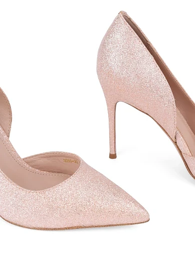 Жіночі туфлі з глітером золотого кольору(3066-30) - фото 5 - Miraton