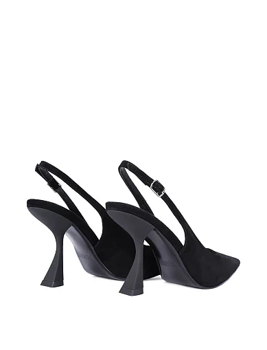 Жіночі туфлі велюрові чорні(L2559-3) - фото 4 - Miraton