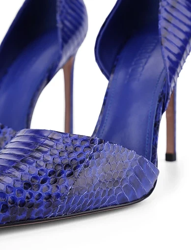 Жіночі туфлі шкіряні сині(HS2309H-26S-23) - фото 6 - Miraton