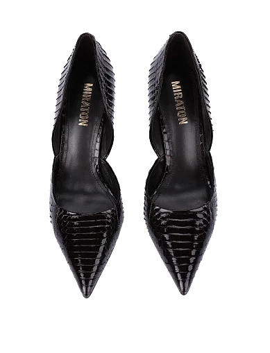 Жіночі туфлі шкіряні чорні(HS2466-21S-2) - фото 2 - Miraton