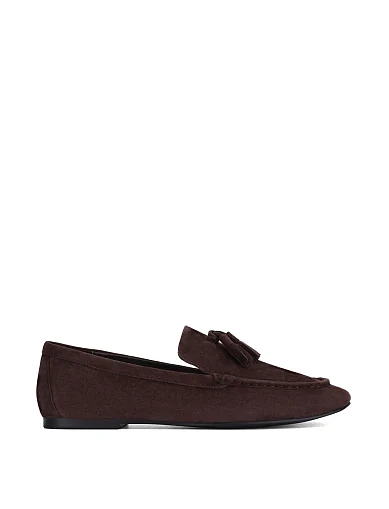 Женские слиперы велюровые коричневые - фото 1 - Miraton