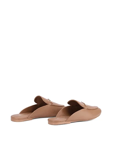 Женские слиперы кожаные бежевые - фото 4 - Miraton